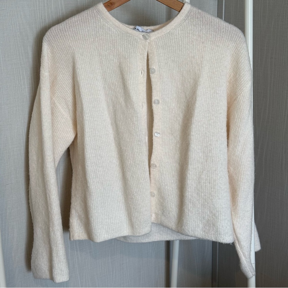 & Other Stories Cream Alpaca Wool blend cardigan